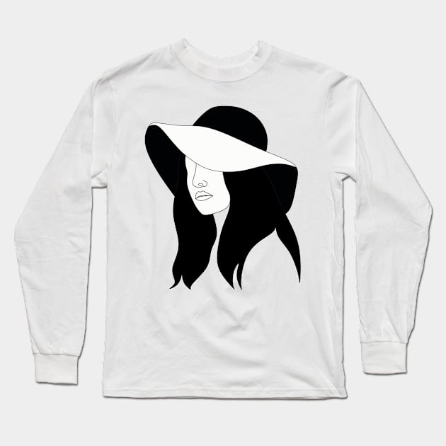 line arts drawing 2 Long Sleeve T-Shirt by Civanima